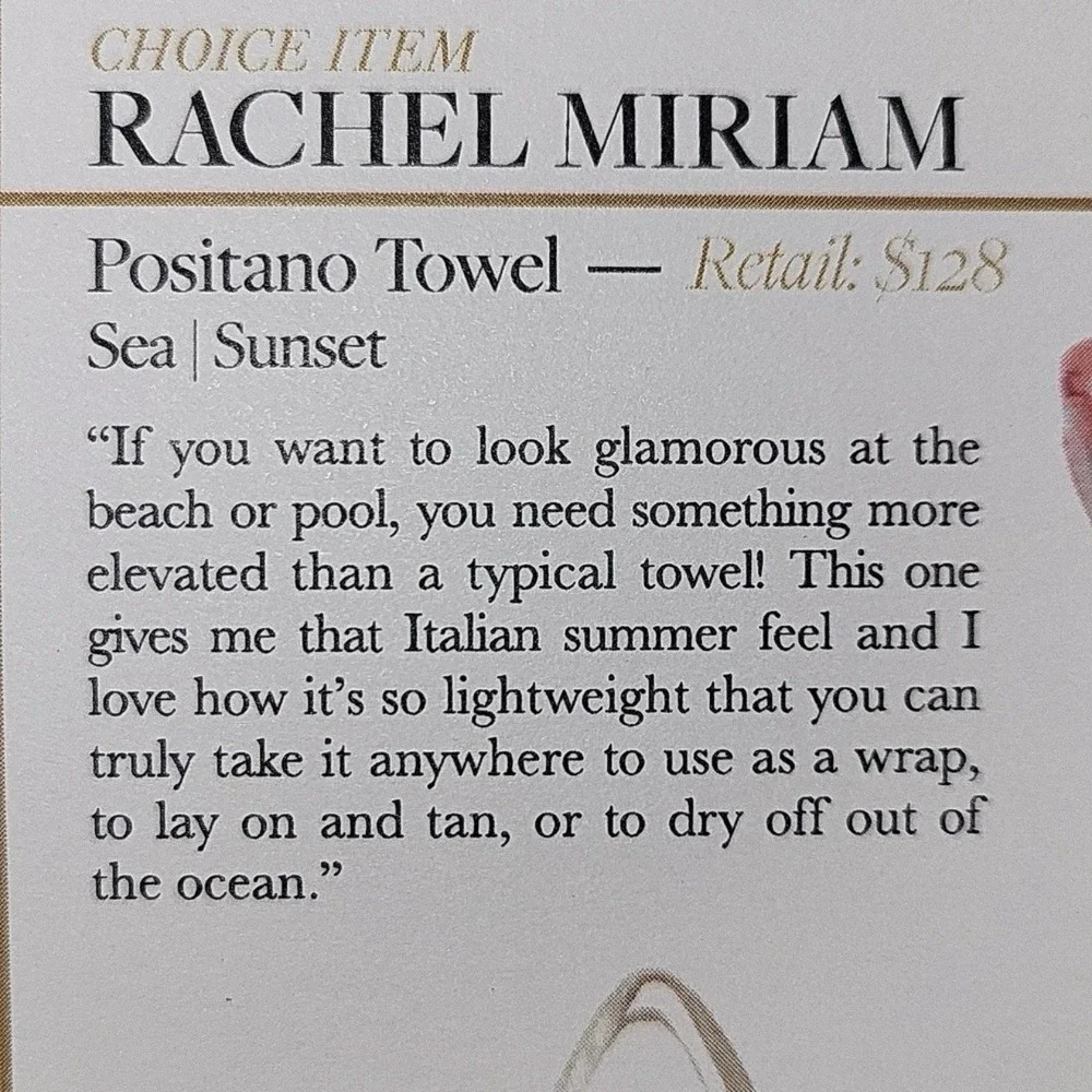 Rachel Miriam Positano Towel Sunset Striped Beach Wrap Tassel Fringe New